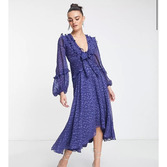 Blue Midi Dress ASOS - Picture 4 of 11